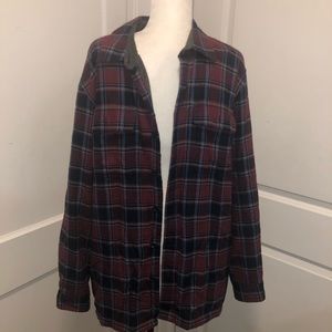 Ll bean men’s shacket fleece lined shirt size large